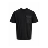Jack & Jones Erkek Siyah Jcofusıon Pocket Tee Ss Crew Neck T-shirt 12293064-Black