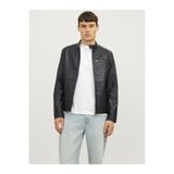 Jack & Jones Erkek Siyah Jjedylan Pu Biker Jacket Noos Ceket 12261196-Black