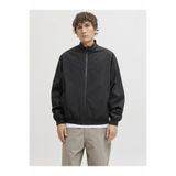 Jack & Jones Erkek Siyah Stand Collar Bomber Ceket, M Beden