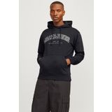Jack & Jones Erkek Siyah Sweatshirt L Beden JJECALEB VARSITY SWEAT HO Modeli