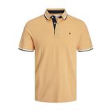 JACK & JONES Erkek Slim Fit Polo Tişört JJEPAULOS Uni Yazlık Gömlek Yaka Kısa Kollu Basic Pique Cotton, Kayısı Buz, S