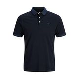 JACK & JONES Erkek Slim Fit Polo Tişört JJEPAULOS Uni Yazlık Gömlek Yaka Kısa Kollu Basic Pique Cotton, Lacivert, M