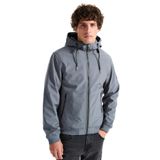 JACK & JONES Erkek Softshell Mont Kapüşonlu, S, JJEBASIC SOFTSHELL HOOD NO, Gri, mens