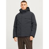Jack Jones Erkek Softshell Su Geçirmez Kapüşonlu Mont Ceket 12259457 - Koyu Lacivert - 2XL