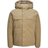 Jack & Jones Erkek Suya Dayanikli Kapüsonlu Ceket - Blawave - Açık Vizon - 2XL