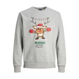 JACK & JONES Erkek Sweatshirt 12247523, Light Grey Denim, M