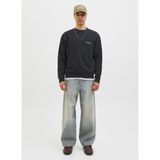 Jack & Jones Erkek Sweatshirt, 3 İplik Şardonlu, Siyah, S Beden