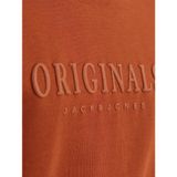 JACK & JONES Erkek Sweatshirt Baskılı Sweatshirt, Kahverengi, S