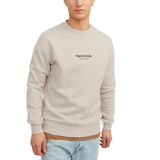 JACK & JONES Erkek Sweatshirt Bisiklet Yaka, Moonbeam, XXL