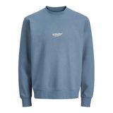 JACK & JONES Erkek Sweatshirt JJESOHO Sweat Crew Neck - Relaxed Fit, Mavi (Blue Mirage), M