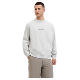 JACK & JONES Erkek Sweatshirt JORNORREBRO EMB Sweat Crew - Relaxed Fit, beyaz melanj, XXL