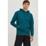 Jack & Jones Erkek Sweatshirt Petrol 12233972 Jjestar Jj Sweat Hood Noos