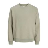 JACK & JONES Erkek Sweatshirt Tek Renkli Sweatshirt, Deniz yosunu., M