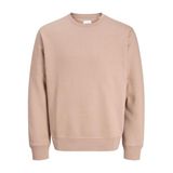 JACK & JONES Erkek Sweatshirt Tek Renkli Sweatshirt, Mocha Beze, XL