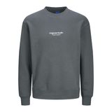 JACK & JONES Erkek Sweatshirt Yuvarlak Yaka Baskılı Sweatshirt Yuvarlak Yaka, Demir Gate, S
