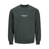 JACK & JONES Erkek Sweatshirt Yuvarlak Yaka Baskılı Sweatshirt Yuvarlak Yaka, Forest River, XS