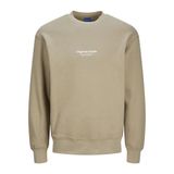 JACK & JONES Erkek Sweatshirt Yuvarlak Yaka Baskılı Sweatshirt Yuvarlak Yaka, Silver Sage, L