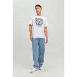 Jack & Jones Erkek Tişört 12234309 - Beyaz - 2XL