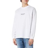 JACK & JONES Erkek tişört, baskılı, yuvarlak yaka tişört, Parlak beyaz, L