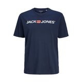 JACK & JONES Erkek Tişört Büyük Beden Logo Tişört, Lacivert (Navy Blazer), 3XL