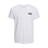 JACK & JONES Erkek tişört, büyük beden, logolu tişört, Beyaz 2, 4XL