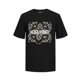 JACK & JONES Erkek tişört, büyük beden, logolu tişört, Siyah, 3XL