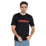 JACK & JONES Erkek Tişört JCOPIN TEE SS CREW NECK TRY, Black, S