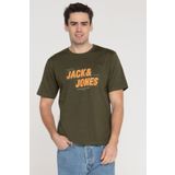 JACK & JONES Erkek Tişört JCOSTARS TEE SS CREW NECK ONL SS25, Forest Night, S