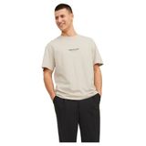 JACK & JONES Erkek Tişört JORVESTERBRO TEE SS CREW NECK NOOS, Moonbeam, M