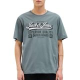 JACK & JONES Erkek tişört, logolu tişört, fırtına havası., S