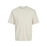 JACK & JONES Erkek tişört, tek renkli, yuvarlak yaka tişört, Moonbeam, M