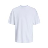 JACK & JONES Erkek tişört, tek renkli, yuvarlak yaka tişört, Moonbeam, XL