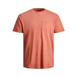 JACK & JONES Erkek Tişört Yuvarlak Yaka, Kayısı Brandy, S