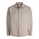 Jack & Jones Erkek Uzun Kollu Gömlek Ceket - Jerry Overshirt gri