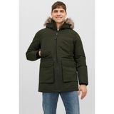 Jack & Jones Erkek Wing Parka - Haki - 2XL
