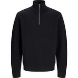 Jack & Jones Erkek Yarim Fermuar Triko Kazak - Milano - 000-Siyah