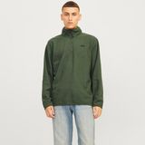 Jack & Jones Erkek Yarım Fermuarlı Logo Baskılı Sweatshirt - Corp - 296-Yeşil