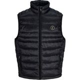 Jack & Jones Erkek Yüksek Dik Yaka Kolsuz Yelek - Kingsley - 000-Siyah