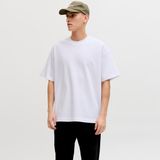 Jack & Jones Erkek Yuvarlak Yaka Tisört - Barron - 0-Beyaz - 2XL