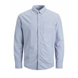 JACK & JONES ESSENTIALS Erkek JJEOXFORD SHIRT LS NOOS Gömlek, Koyu Buz Mavisi, S