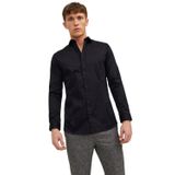 JACK & JONES ESSENTIALS Erkek JJPRPARMA SHIRT L/S NOOS Gömlek, Siyah, XXL