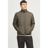 Jack & Jones Essentials Jjestate Kapitoneli Regular Fit Dik Yaka Mont Erkek Mont 12256985 - Haki