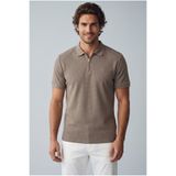 Jack & Jones Falcon Kahve Erkek Polo T-Shirt 12279177 JJEAUSTIN ZIP POLO SS NOOS