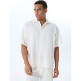 Jack & Jones Geniş Fit Krem Erkek Gömlek 12271066_JORPAROS Oversızed Shırt S