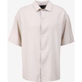 Jack & Jones Geniş Fit Krem Erkek Gömlek Jorfaro Lınen Oversızed Shırt Ss Sn - XL