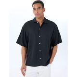 Jack & Jones Geniş Fit Siyah Erkek Gömlek 12271066_JORPAROS Oversızed Shırt S