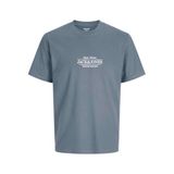 Jack & Jones Göğüs Baskılı Bisiklet Yaka Kısa Kollu Tişört - Cassis, S, 12295049, Tradewinds, Erkek