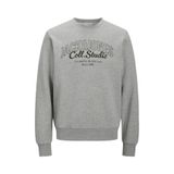 JACK & JONES Gri Crew Neck Sweatshirt, L, 12278601, Açık Gri, erkek