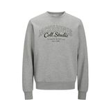 JACK & JONES Gri Crew Neck Sweatshirt, XL, 12278601, Açık Gri, erkek