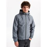 Jack & Jones Gri Erkek Mont 12236300_JJEBASIC Softshell Hood No - 2XL